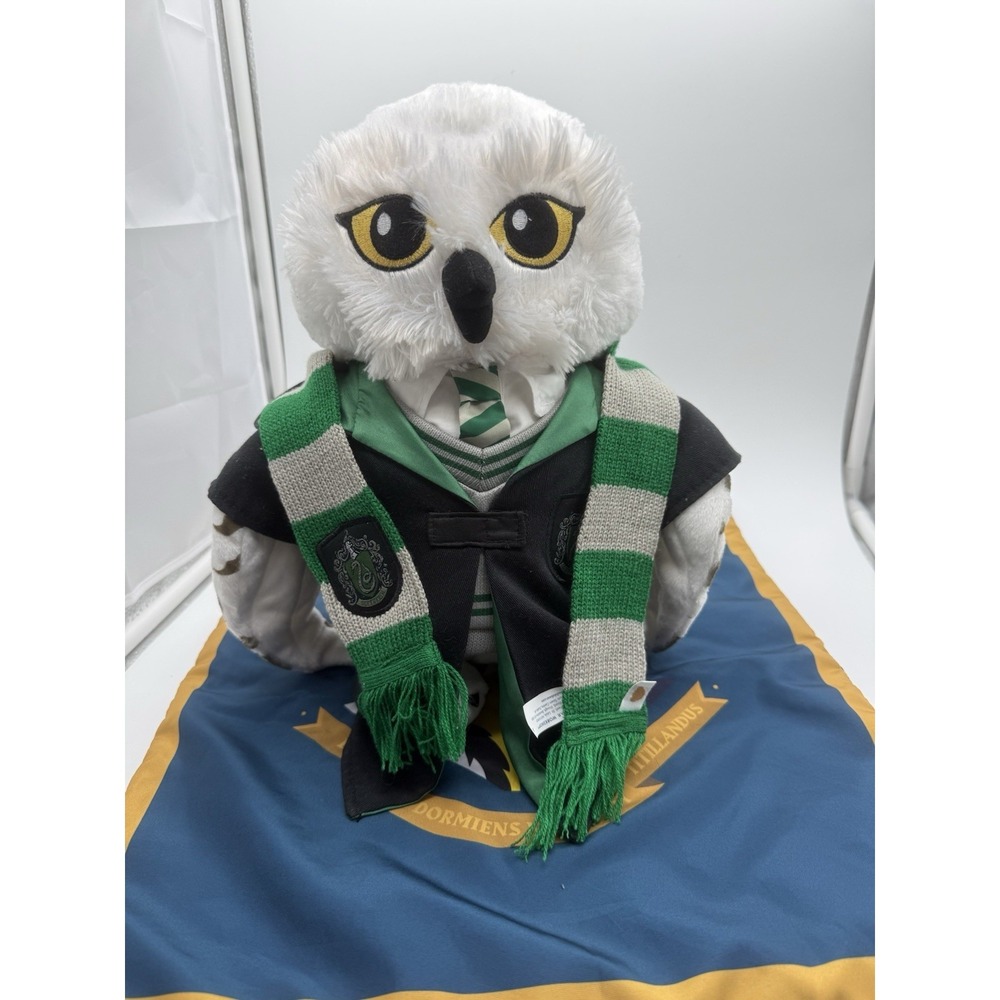 BAB Wizarding Harry Potter Hedwig Owl Plush 12" / Blanket / Slytherin Outfit